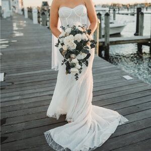 Daalarna Couture White Beaded Wedding Dress